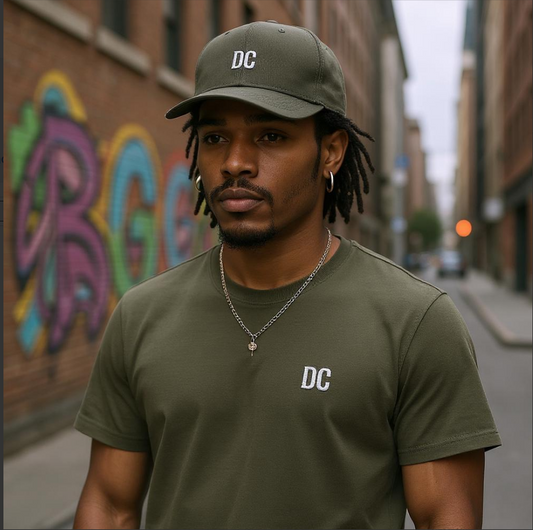 DC Snapback Trucker Hat | Olive Green And Black